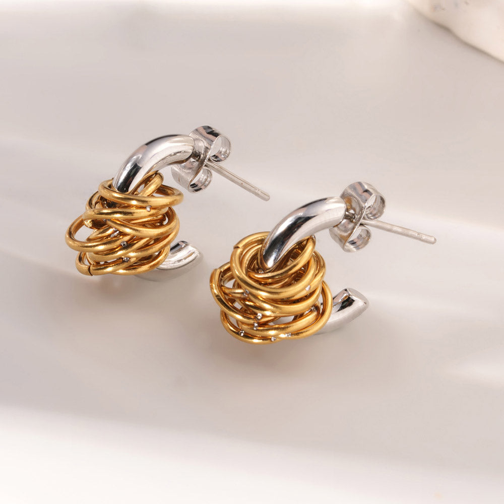 Moon Rope Hoop Earrings