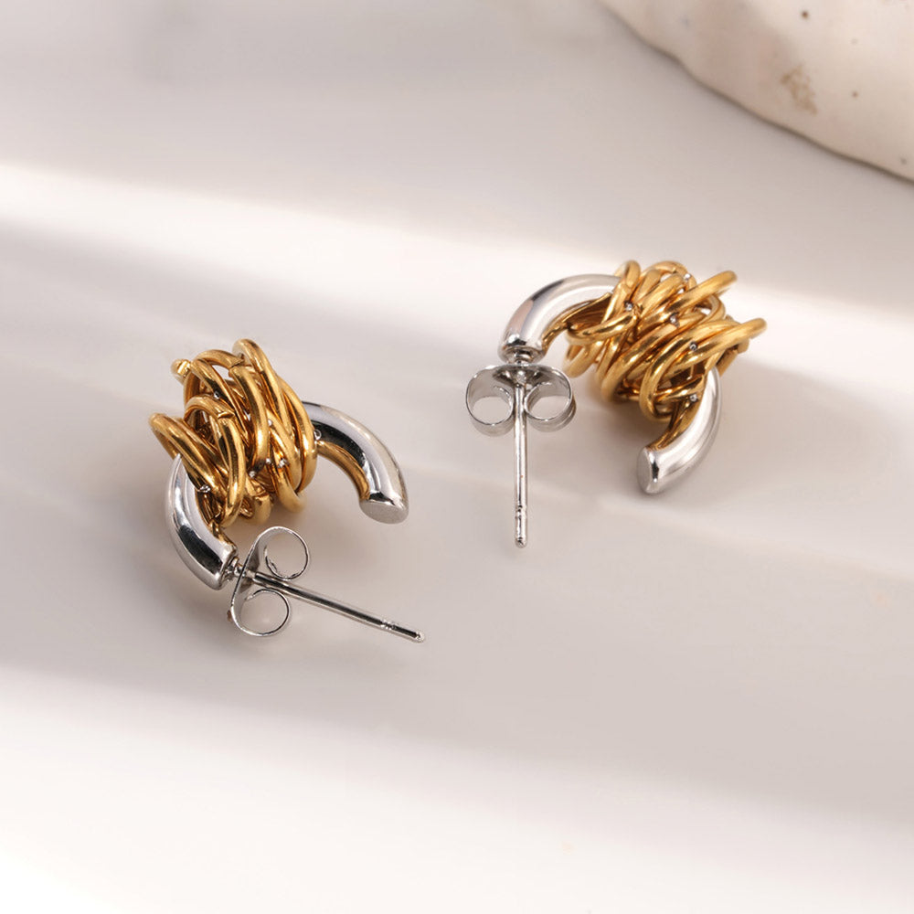 Moon Rope Hoop Earrings