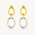 Interlock Oval Drop Earrings