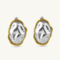 Hammered Stone Stud Earrings