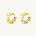 Textured Wavy Hoop Earrings