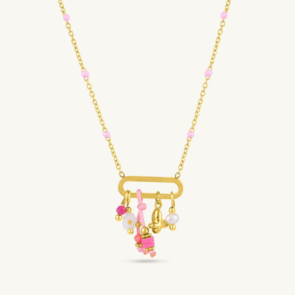 Dangle Charm Link Necklace