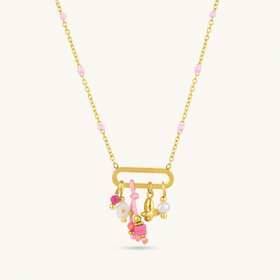 Dangle Charm Link Necklace