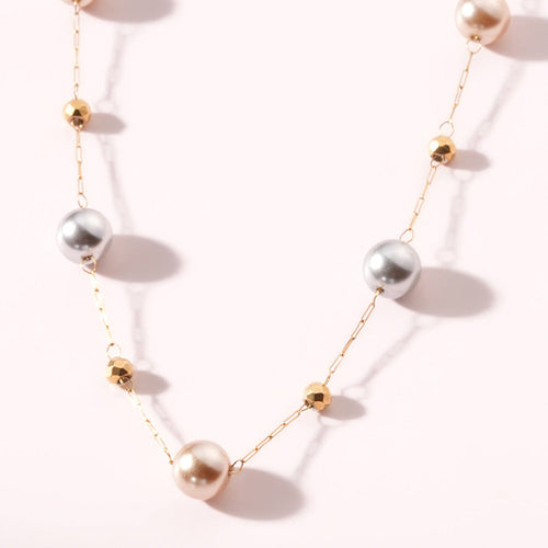 Beaded Dot Station Necklace