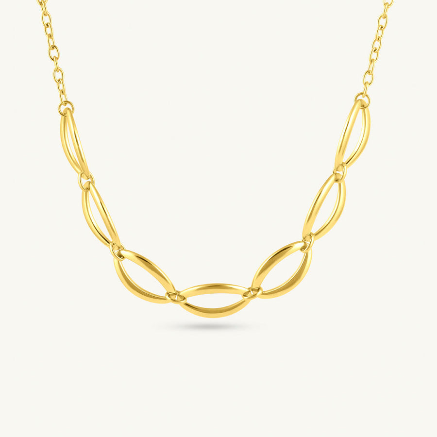Sculptural Oval Statement Necklace