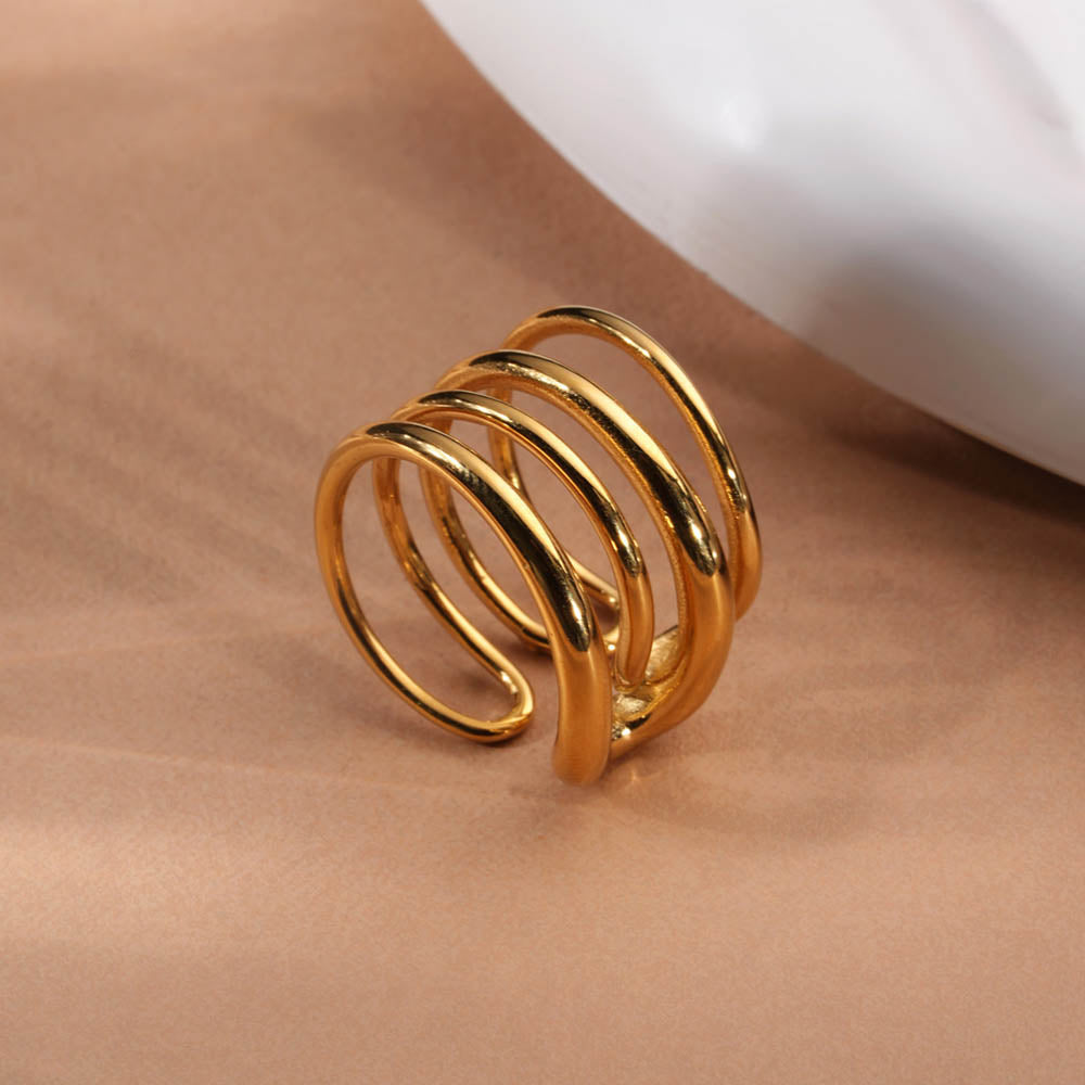 Golden Spiral Statement Ring