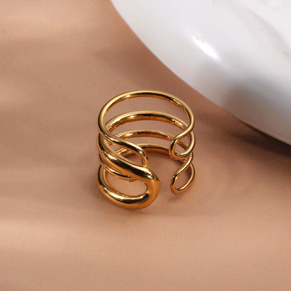 Golden Spiral Statement Ring