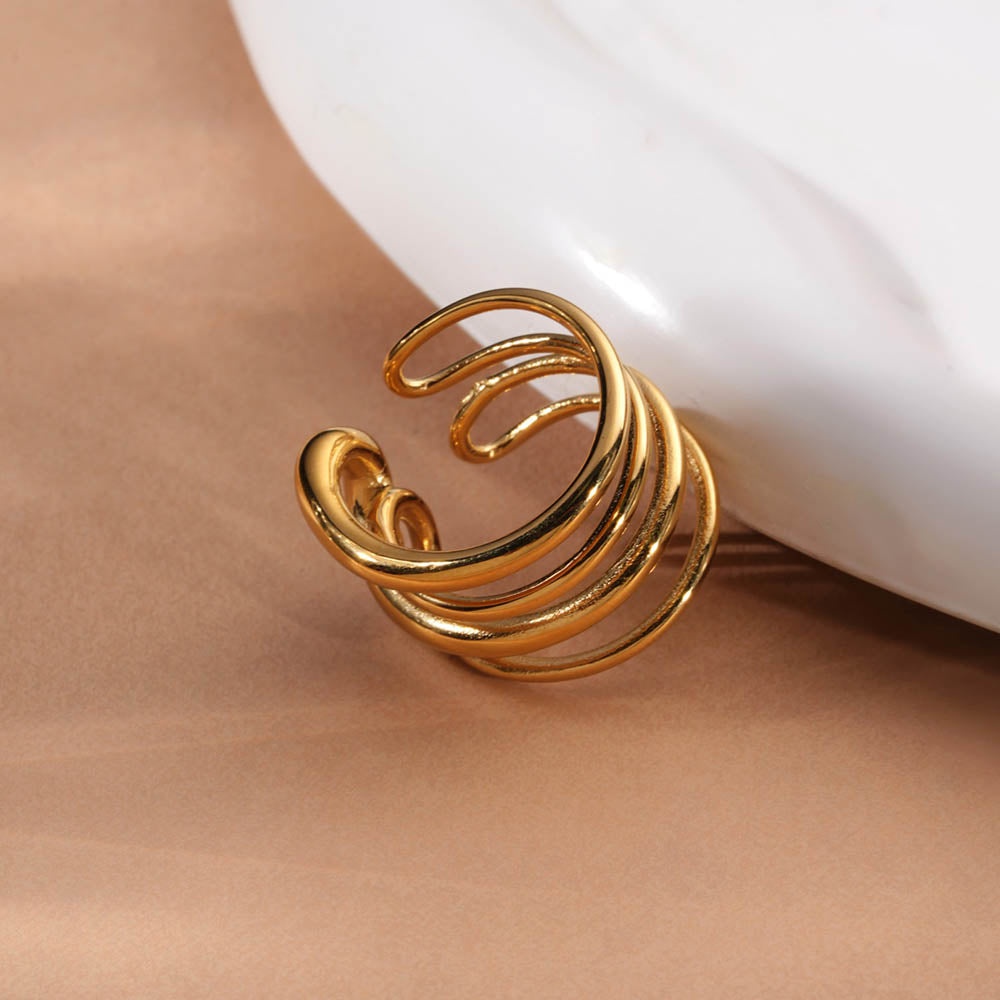 Golden Spiral Statement Ring